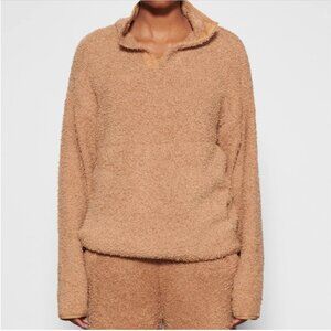 NWOT, Skims Cozy Knit Pullover Sweater, Camel (Nutmeg Brown Color), Size S/M